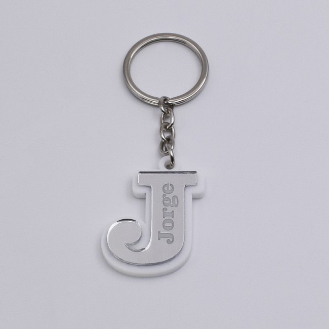 Llavero marcasitios inicial plata