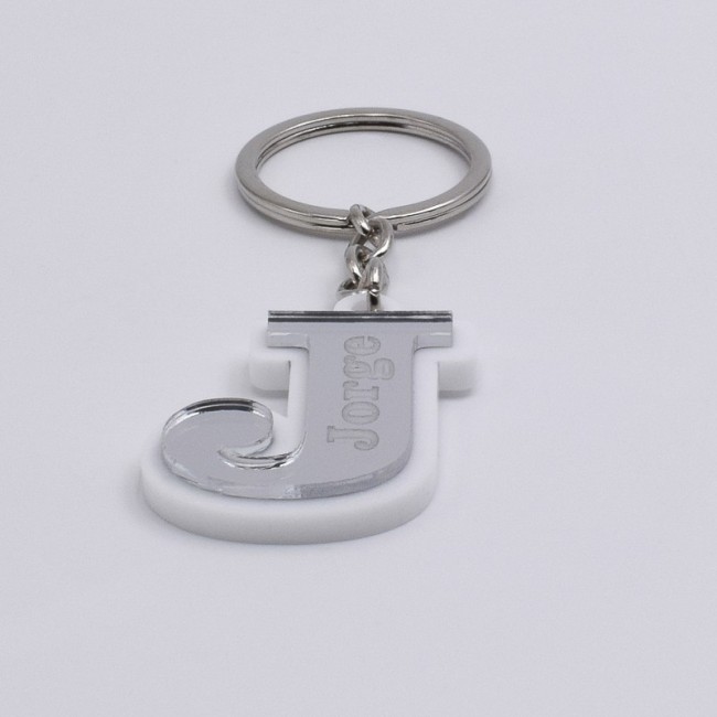 Llavero marcasitios inicial plata