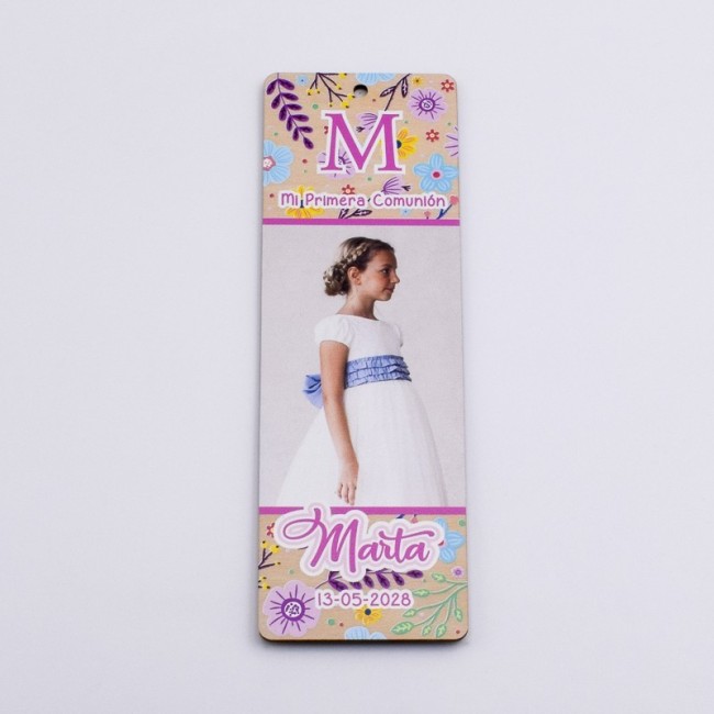 Marcapáginas fotografía fucsia