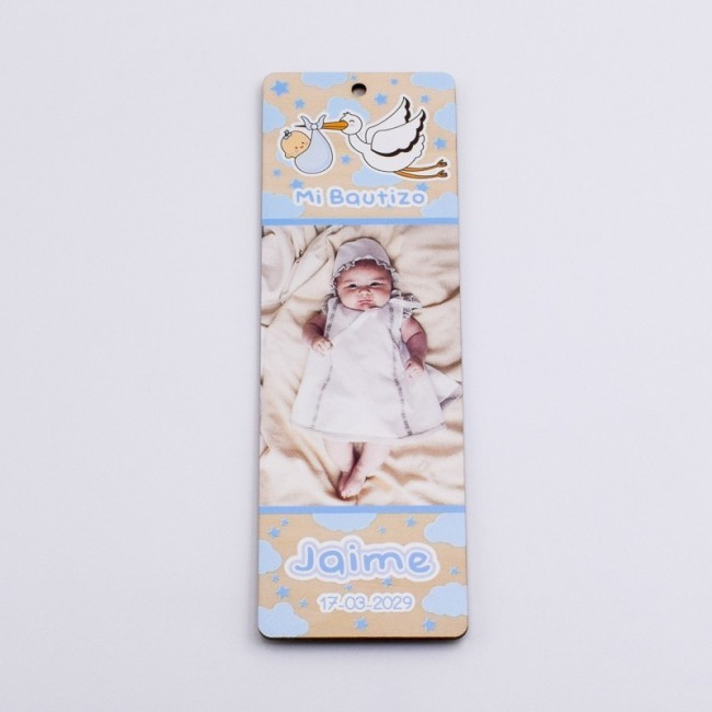 Marcapáginas fotografía azul celeste