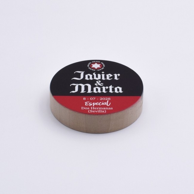 Abrebotellas imán cerveza pareja localidad