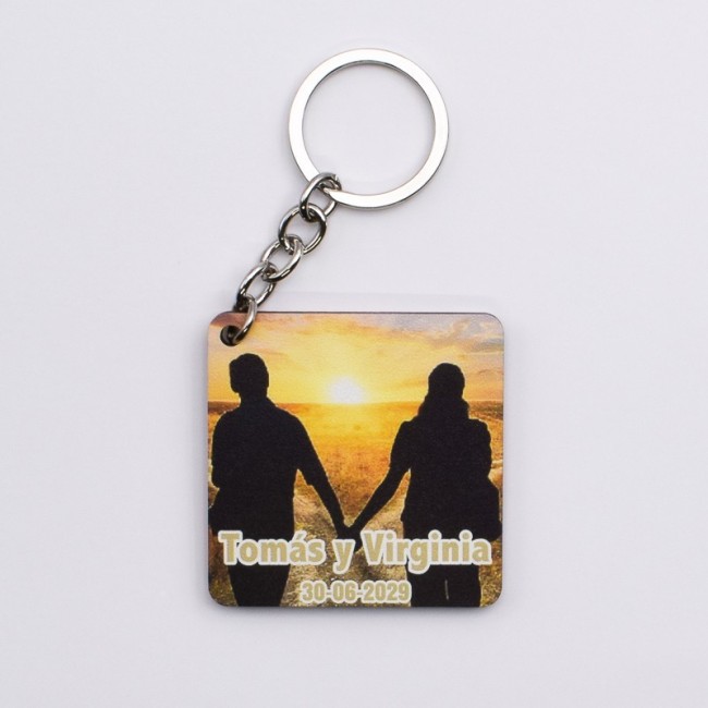 Llavero foto personalizado novios