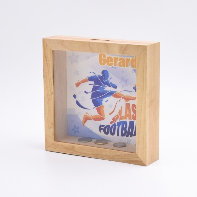 Hucha ventana personalizada fútbol