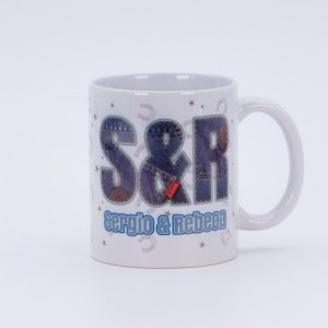 Set de tazas personalizadas con iniciales y nombres