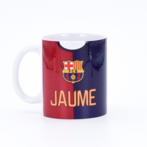 Taza FC Barcelona con nombre personalizado