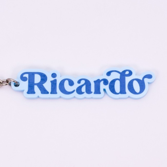 Llavero personalizado clásico celeste