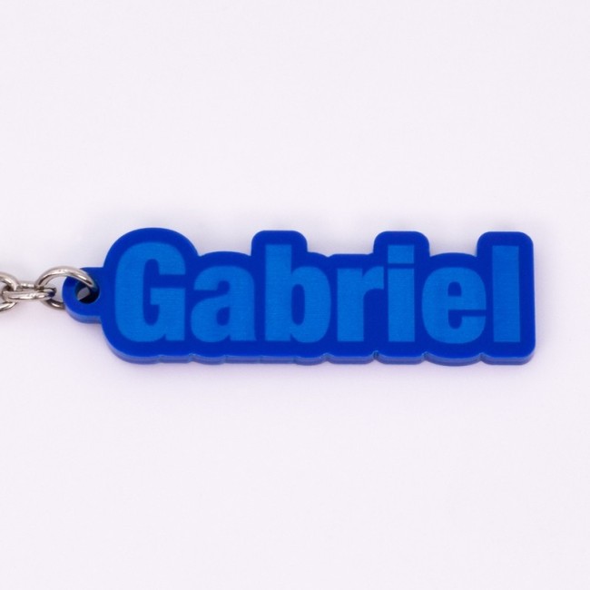 Llavero personalizado moderno azul