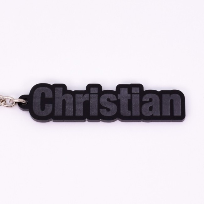 Llavero personalizado moderno negro