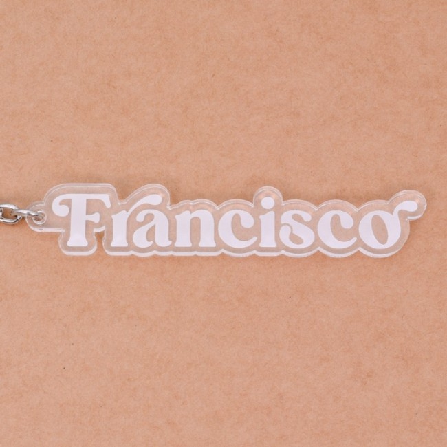 Llavero personalizado clásico blanco