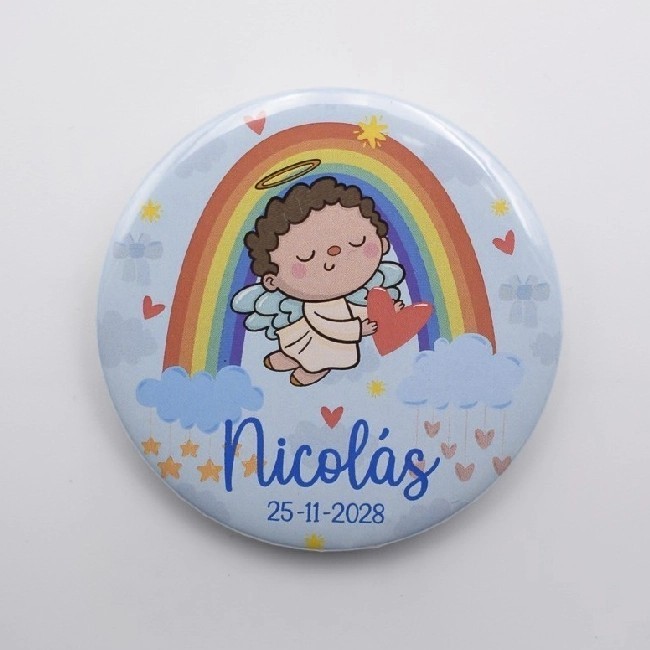 Chapa personalizada Ángel azul