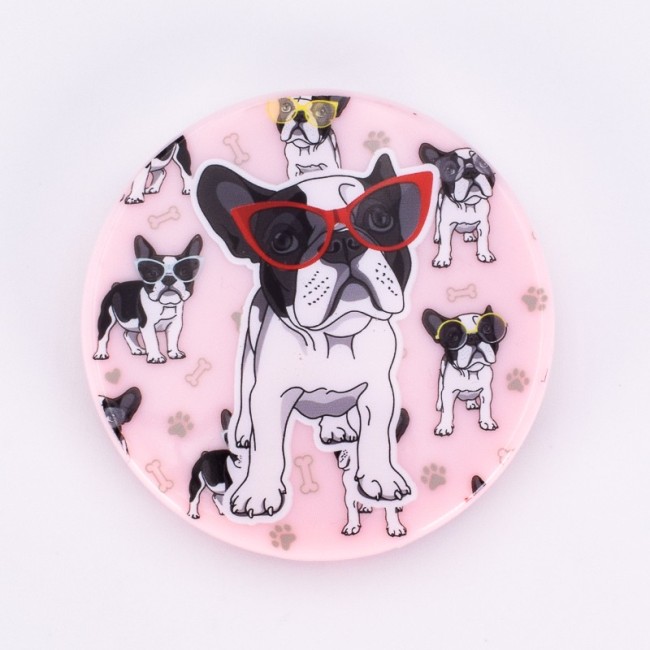 Espejo Doble Personalizado con Bulldog Francés y Nombre