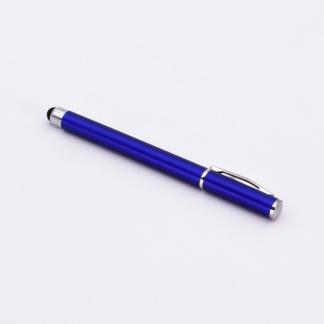 Bolígrafo con puntero color azul