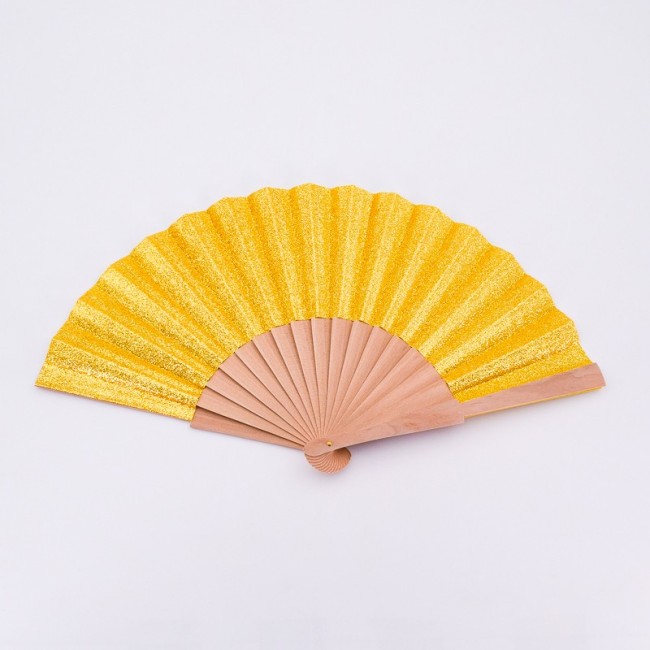 Abanico abierto dorado