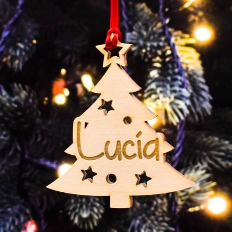 abeto adorno de navidad personalizado