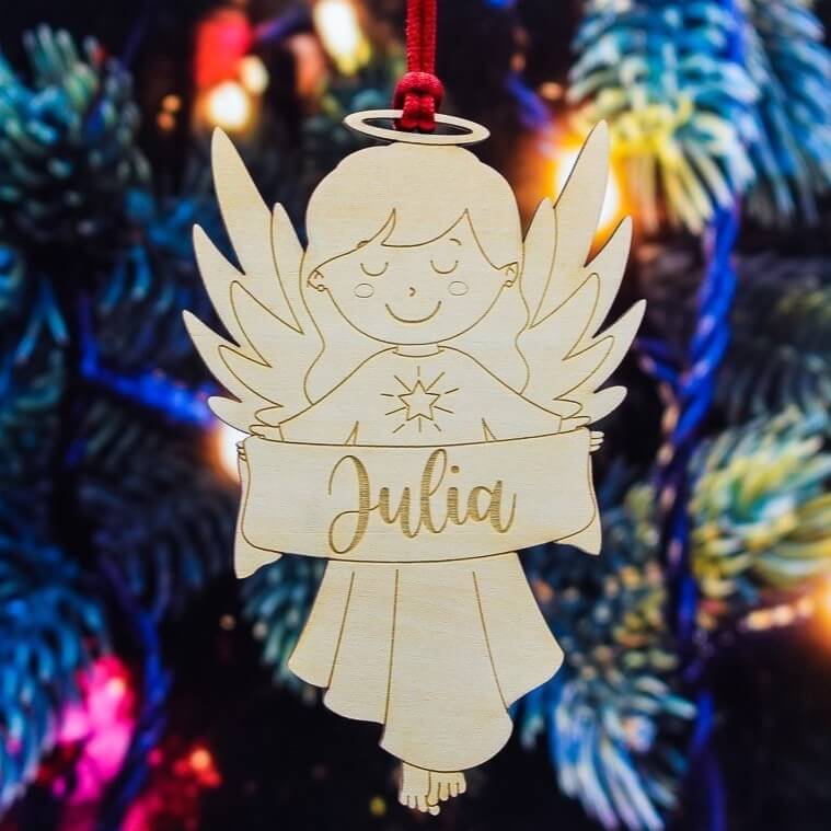 angel adorno navidad personalizado