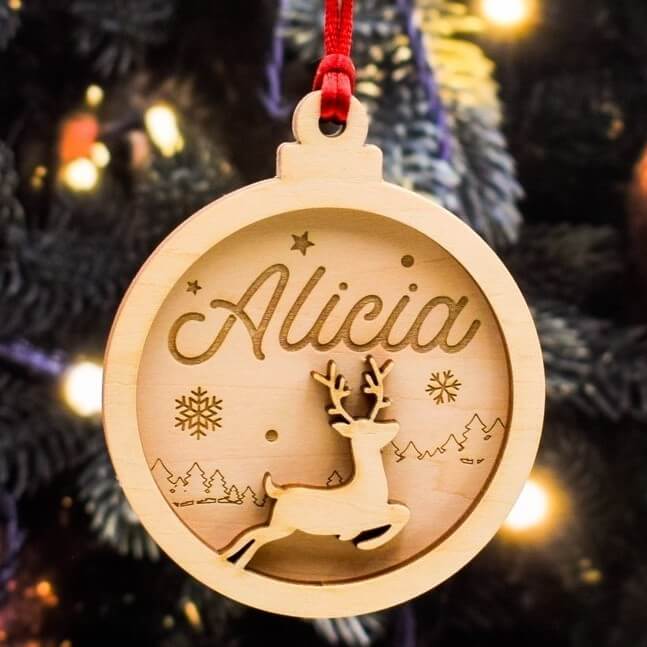 bola de navidad personalizada con nombre