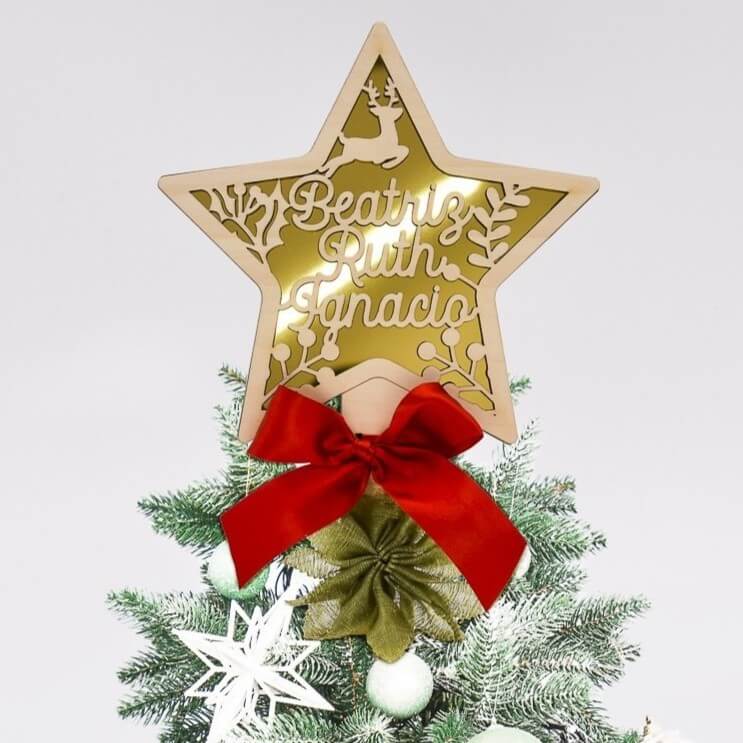 estrella de navidad adorno personalizado